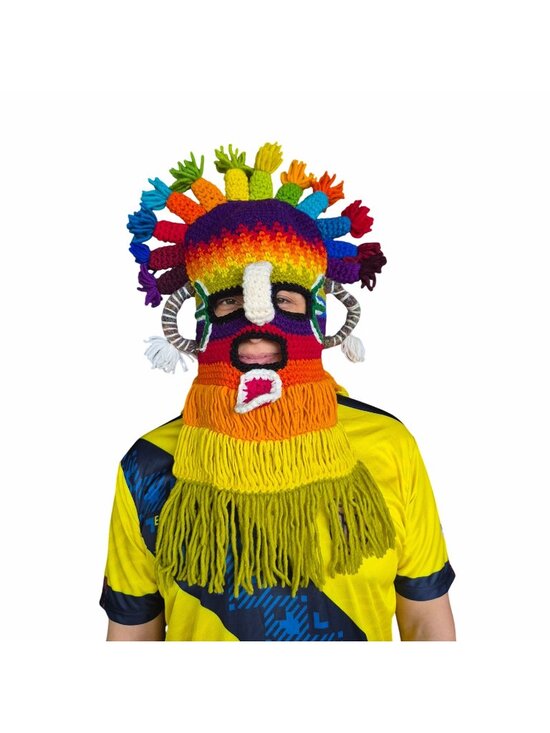⭐Diablo Huma Handmade Exotic Adult Mask Aya Incas Ecuador Inti Raymi festival main image 6